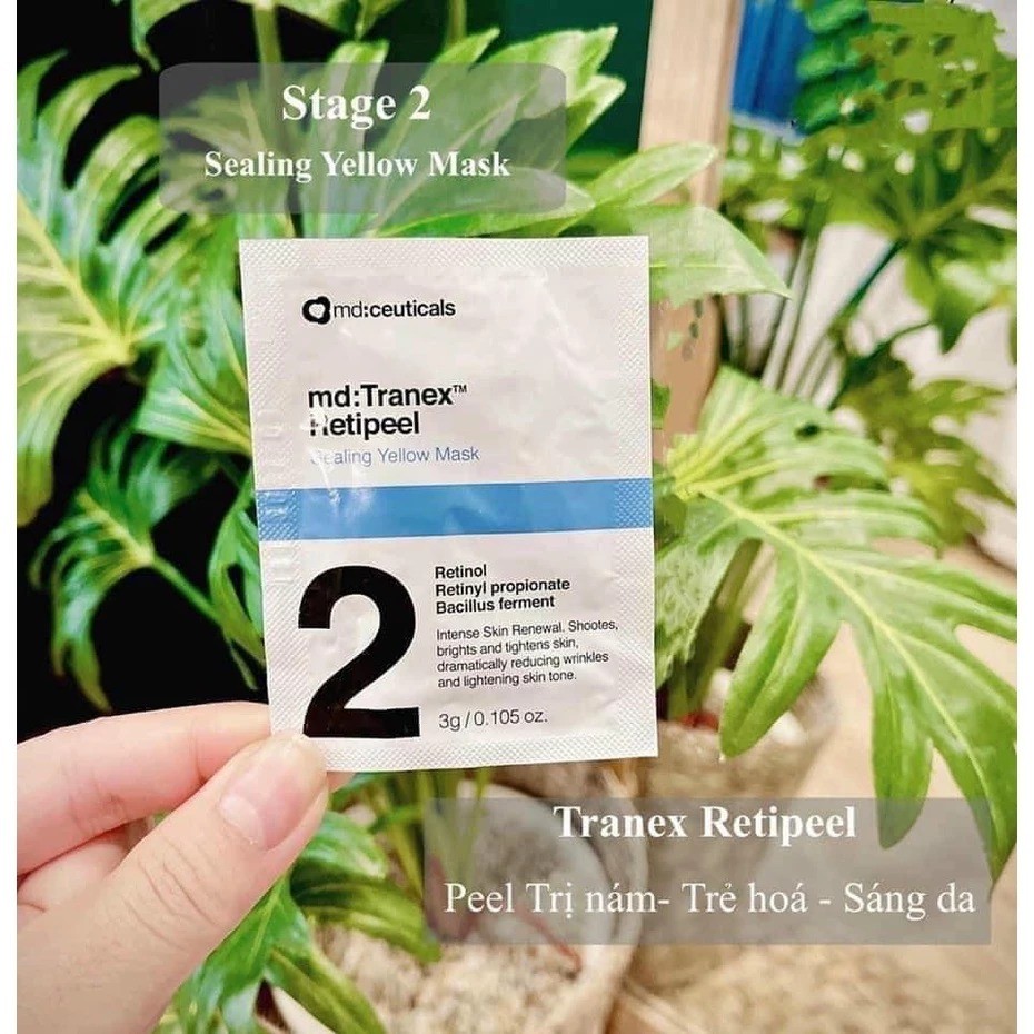 Bộ peel thay da sinh học mờ nám, sáng da, chống lão hóa Md:ceuticals Md:Tranex Retipeel