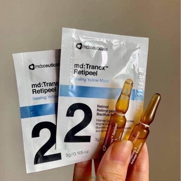 Bộ peel thay da sinh học mờ nám, sáng da, chống lão hóa Md:ceuticals Md:Tranex Retipeel