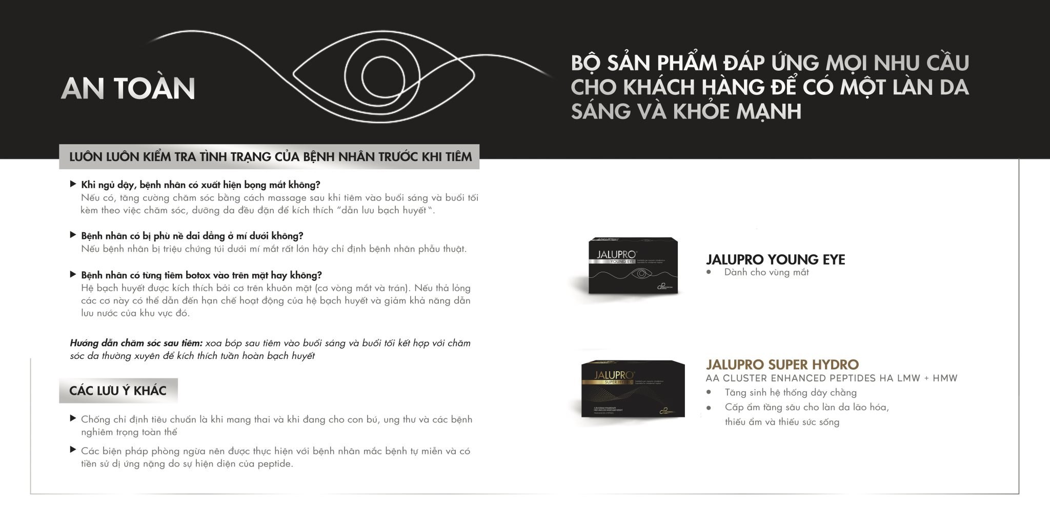 Tinh chất tiêm trẻ hóa và làm đầy vùng mắt Jalupro Young Eye hộp 1ml