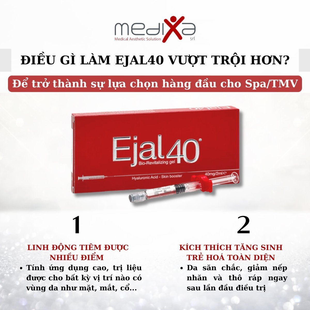 Tinh chất tiêm BAP trẻ hóa da tiên tiến từ Ý Ejal 40 hộp 2ml