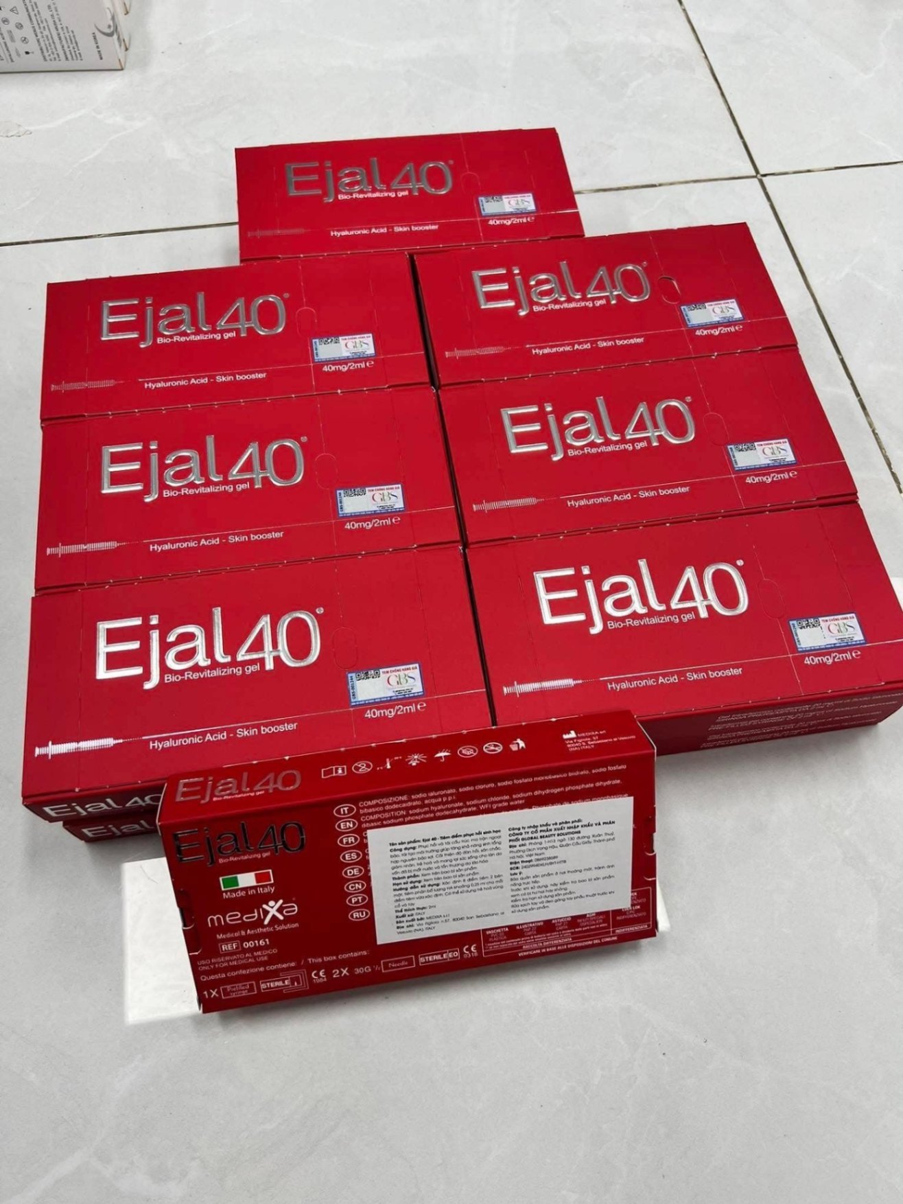 Tinh chất tiêm BAP trẻ hóa da tiên tiến từ Ý Ejal 40 hộp 2ml