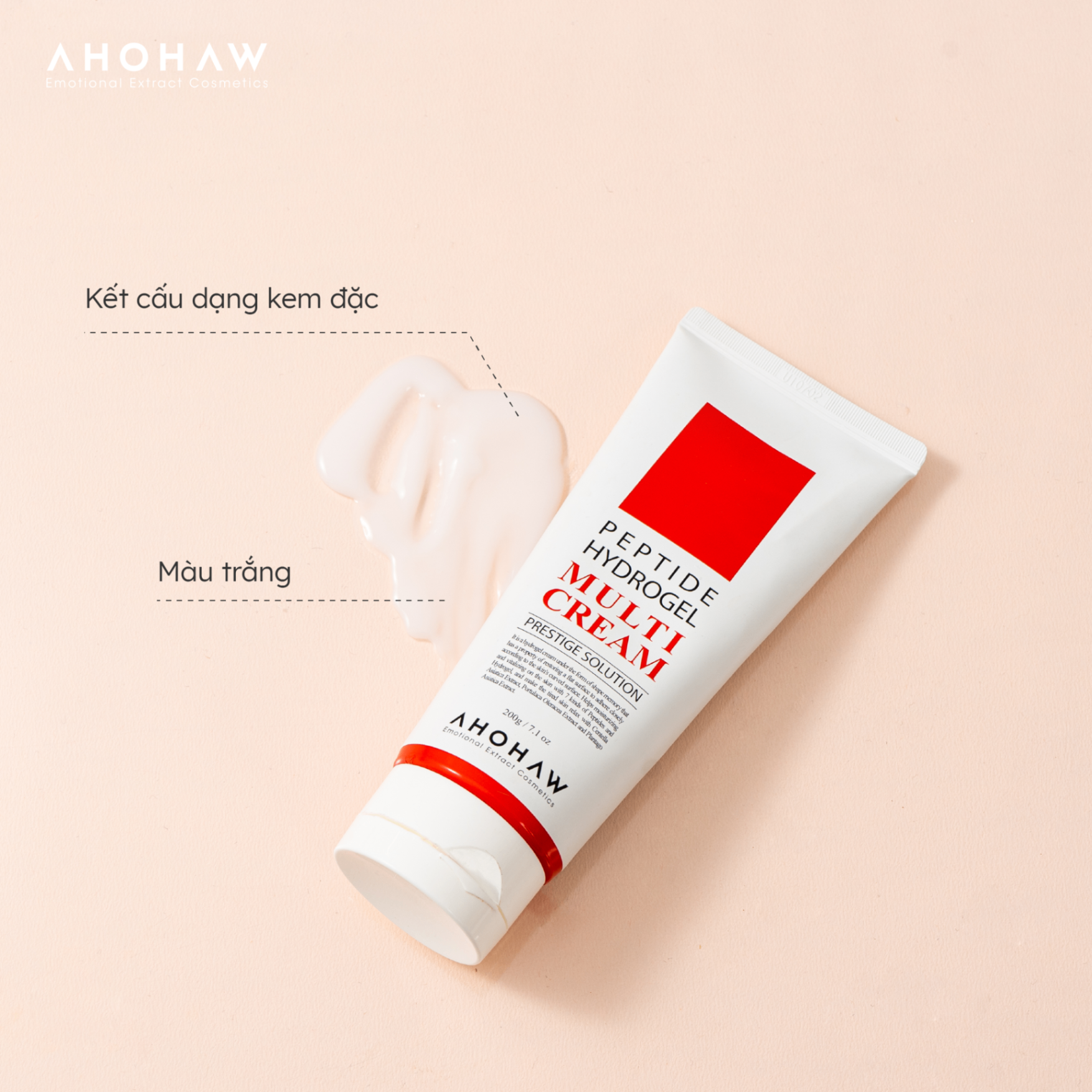 Ahohaw peptide hydrogel multi cream / kem dưỡng botox peptide, phục hồi & cải thiện nếp nhăn