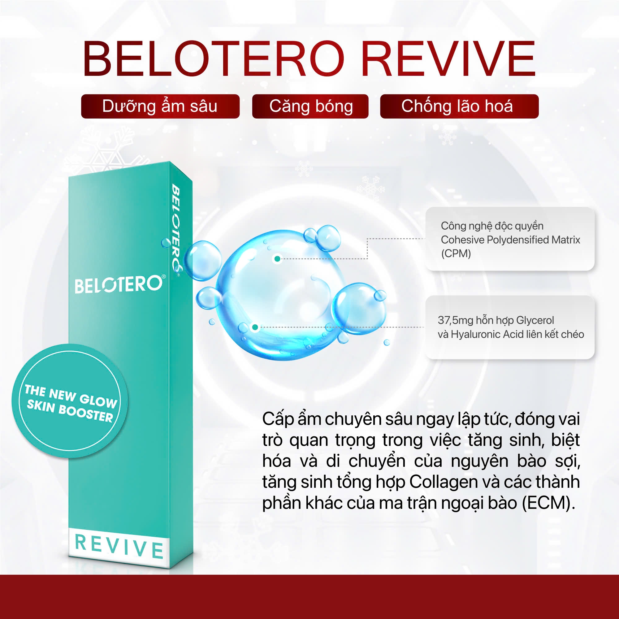 Belotero Revive cấp ẩm sâu, trẻ hoá, xoá nhăn