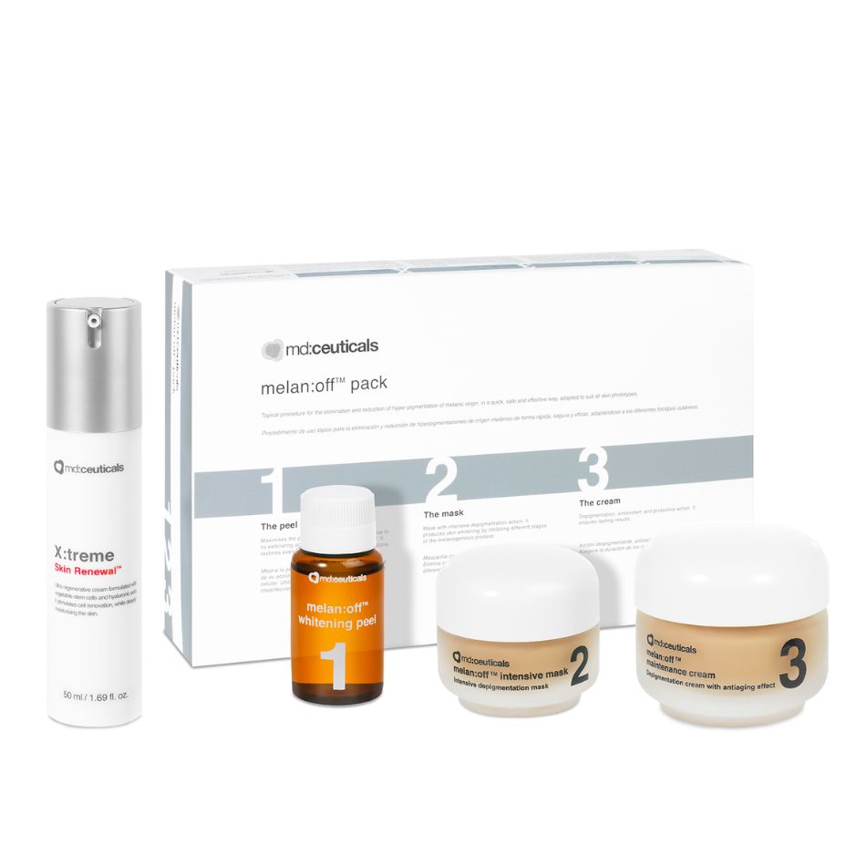 Bộ sản phẩm chuyên nghiệp xoá nám kháng trị 4 món Md:Ceuticals Melan:Off Depigmentation Treatment
