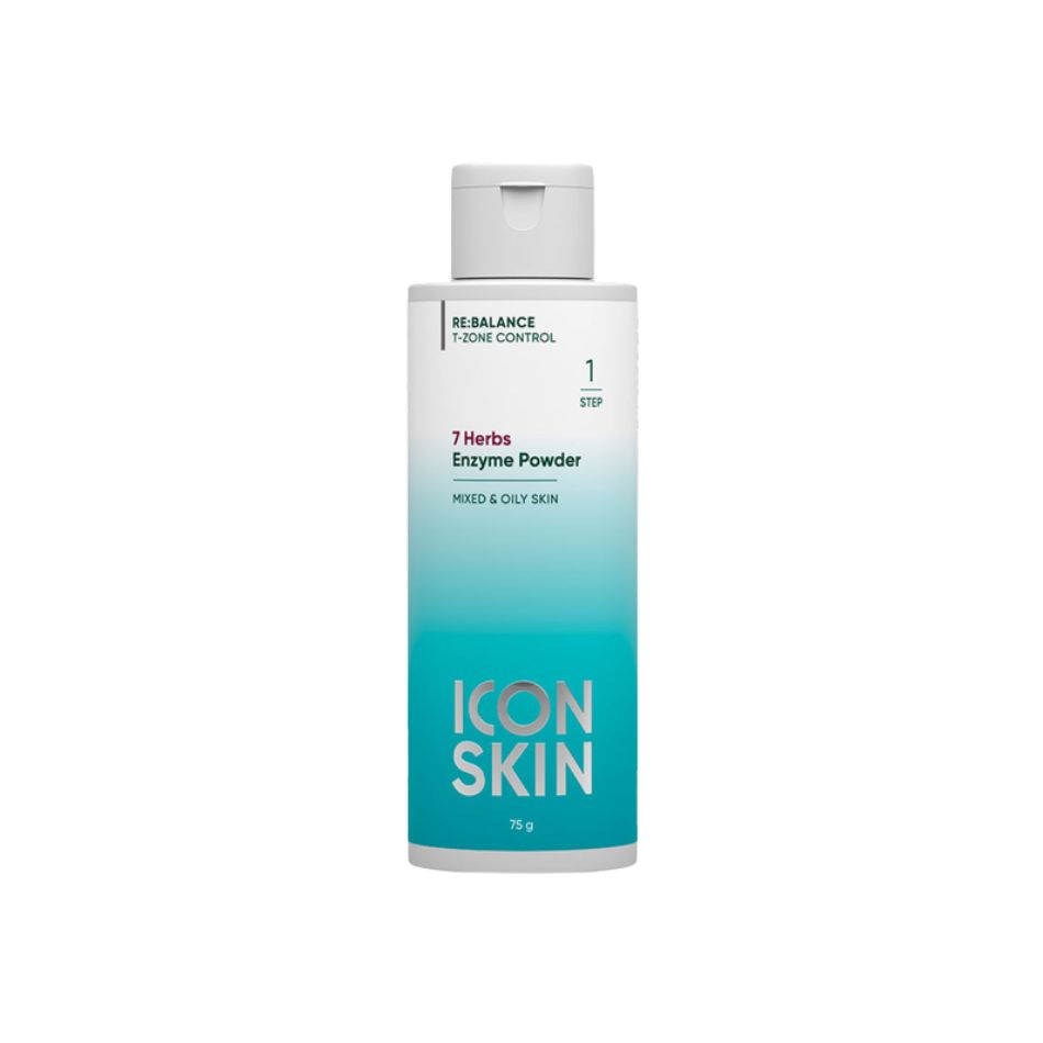 Bột tẩy da chết cho da dầu da, hỗn hợp Icon Skin 7 Herbs Enzyme Cleansing Powder