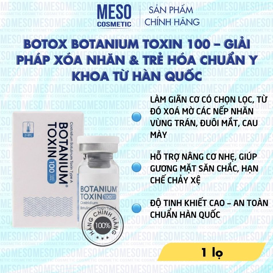 Botox Botanium Toxin 100 – Giải Pháp Xóa Nhăn & Trẻ Hóa Chuẩn Y Khoa Từ Hàn Quốc