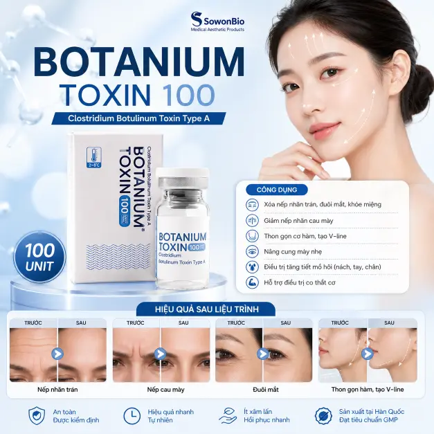 Botox Botanium Toxin 100 – Giải Pháp Xóa Nhăn & Trẻ Hóa Chuẩn Y Khoa Từ Hàn Quốc