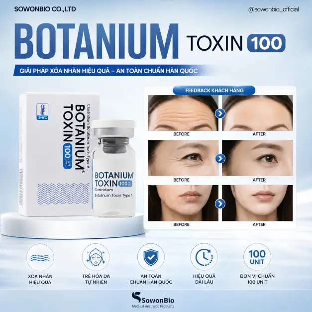 Botox Botanium Toxin 100 – Giải Pháp Xóa Nhăn & Trẻ Hóa Chuẩn Y Khoa Từ Hàn Quốc