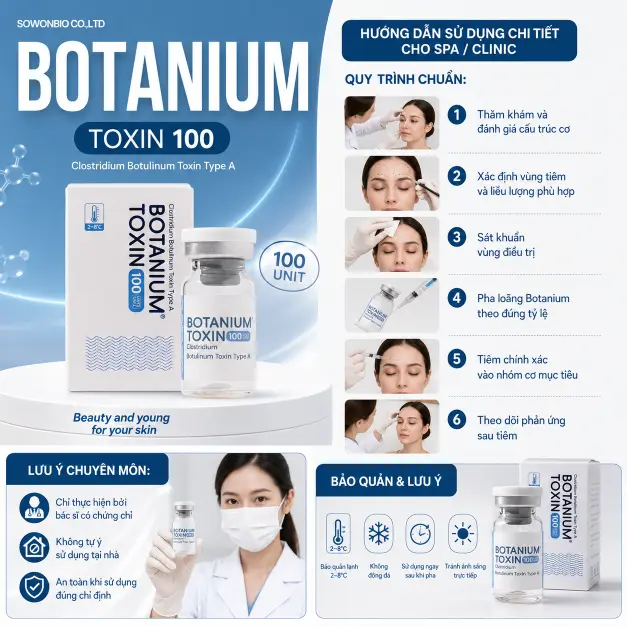 Botox Botanium Toxin 100 – Giải Pháp Xóa Nhăn & Trẻ Hóa Chuẩn Y Khoa Từ Hàn Quốc