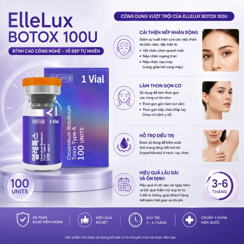 Botox ElleLux 100U Chính Hãng - Botulinum Toxin Type A Hàn Quốc