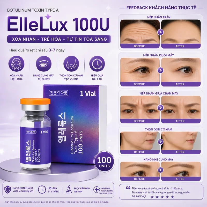 Botox ElleLux 100U Chính Hãng - Botulinum Toxin Type A Hàn Quốc