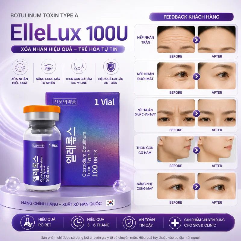 Botox ElleLux 100U Chính Hãng - Botulinum Toxin Type A Hàn Quốc