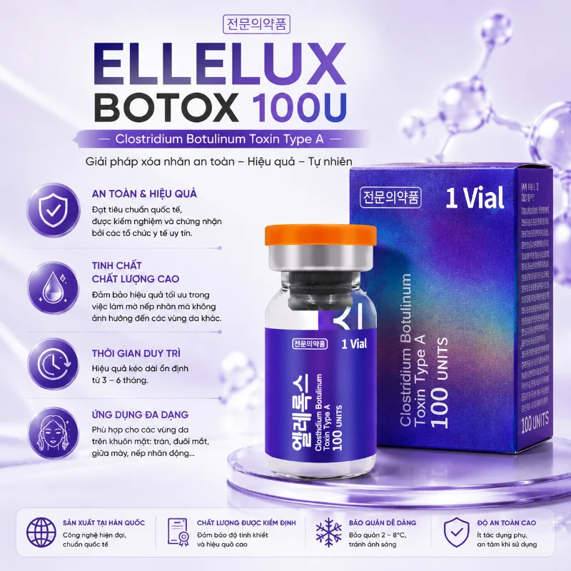 Botox ElleLux 100U Chính Hãng - Botulinum Toxin Type A Hàn Quốc