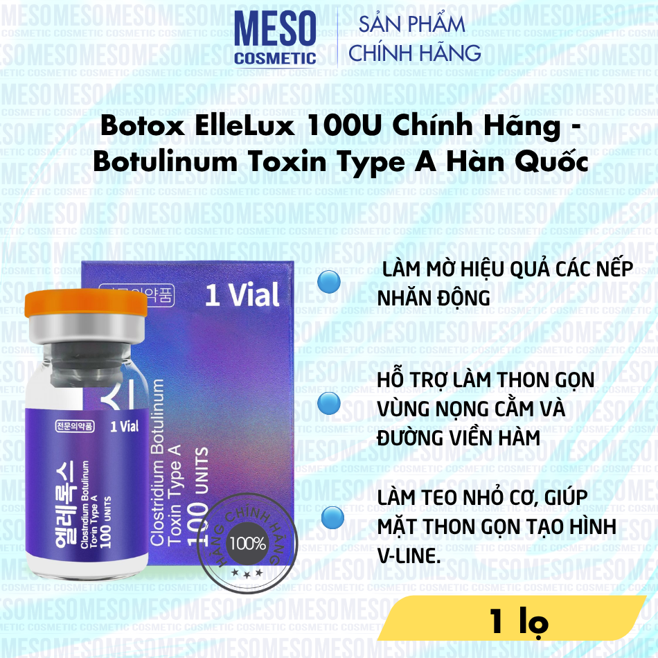 Botox ElleLux 100U Chính Hãng - Botulinum Toxin Type A Hàn Quốc