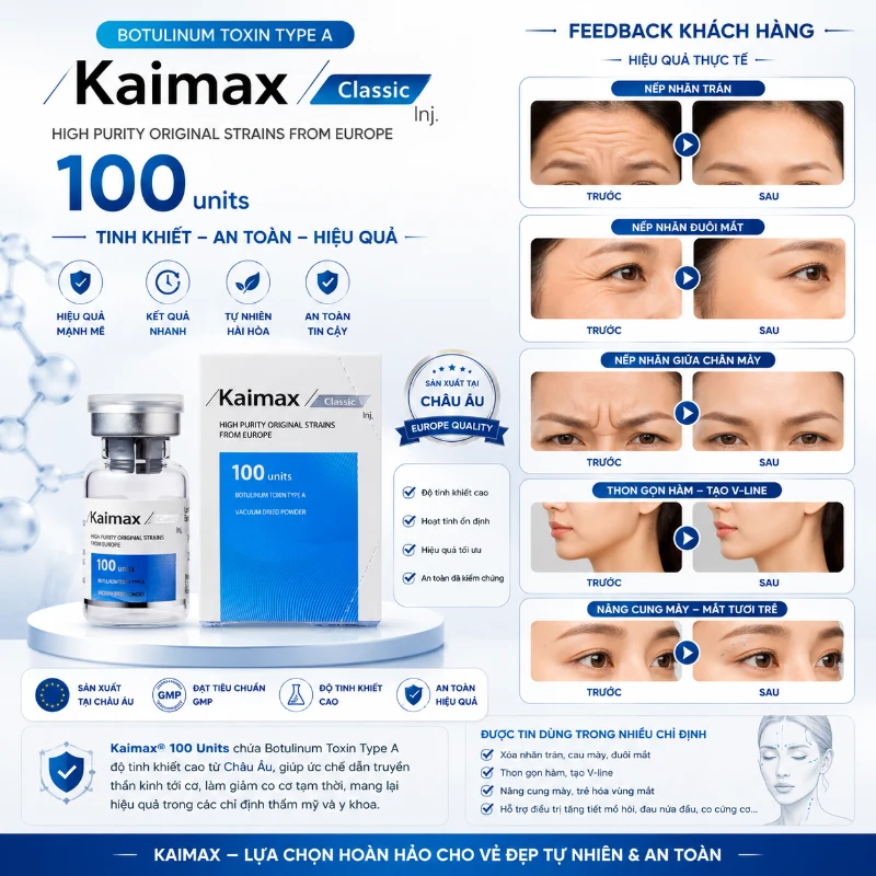Botox Kaimax 100 xoá nhăn, thon gọn hàm