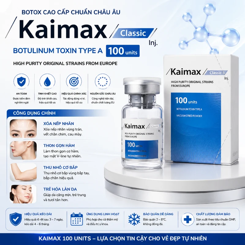 Botox Kaimax 100 xoá nhăn, thon gọn hàm