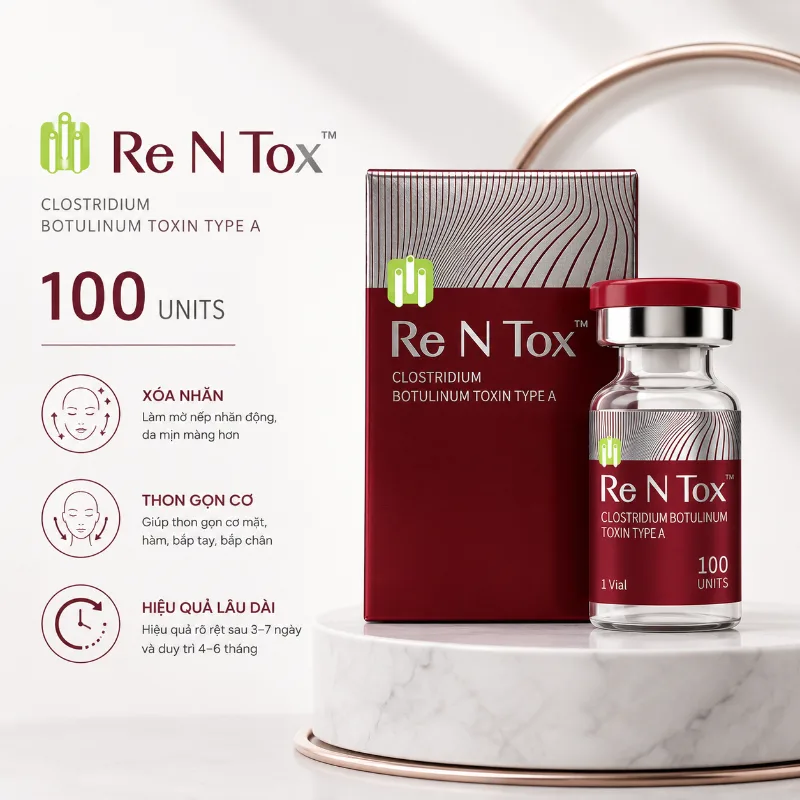 Botox Rentox Botulinum Toxin Type A 100 Units Hàn Quốc - Hỗ Trợ Xóa Nhăn, Thon Gọn Cơ