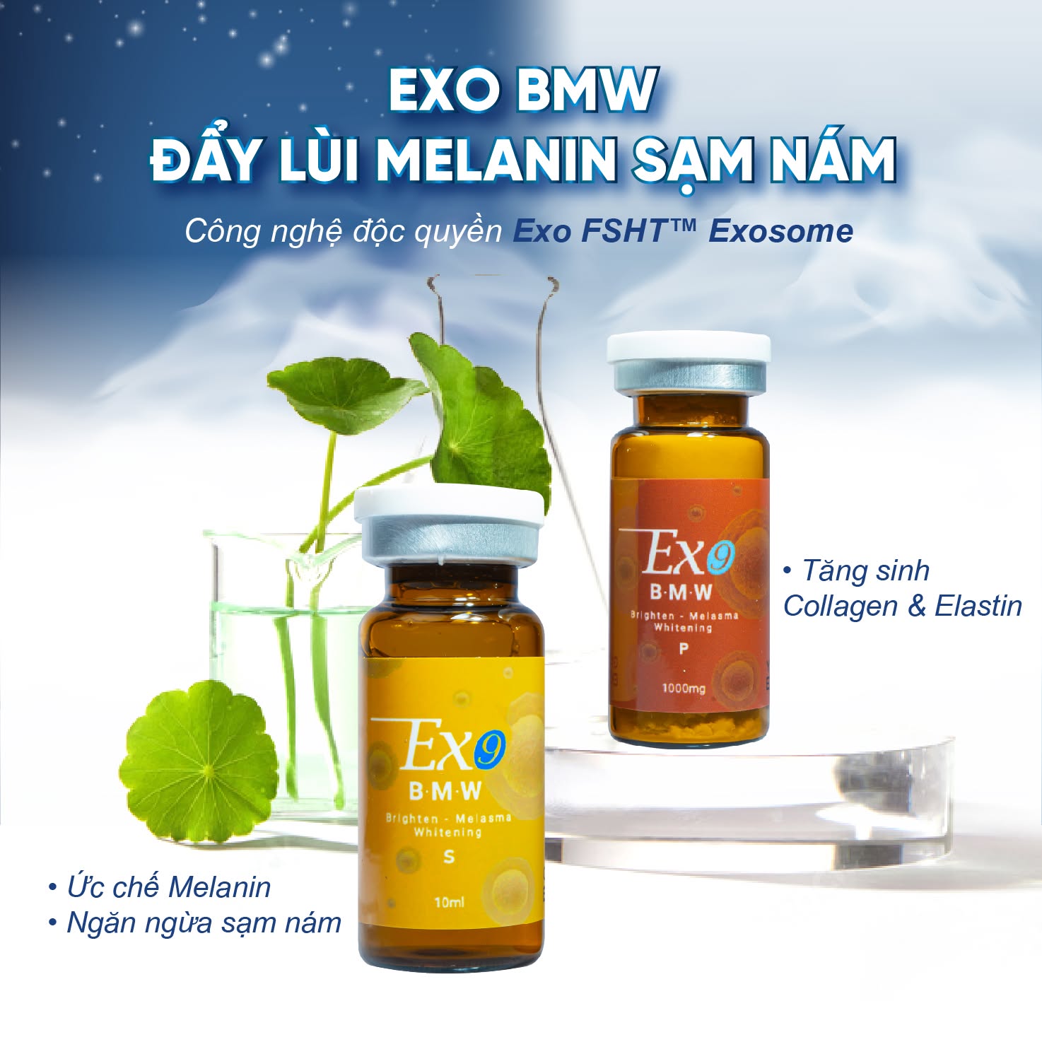 Cặp Tinh Chất Mờ Nám iDr.Skin iDr.Exo BMW Powder & Solution – Dưỡng Sáng, Phục Hồi Da