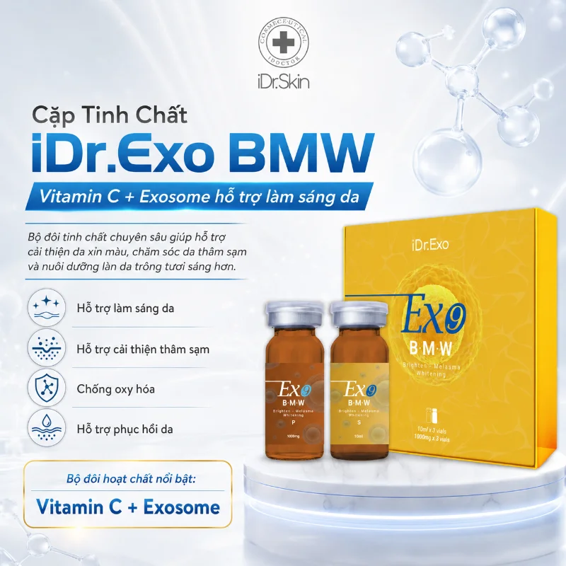 Cặp Tinh Chất Mờ Nám iDr.Skin iDr.Exo BMW Powder & Solution – Dưỡng Sáng, Phục Hồi Da