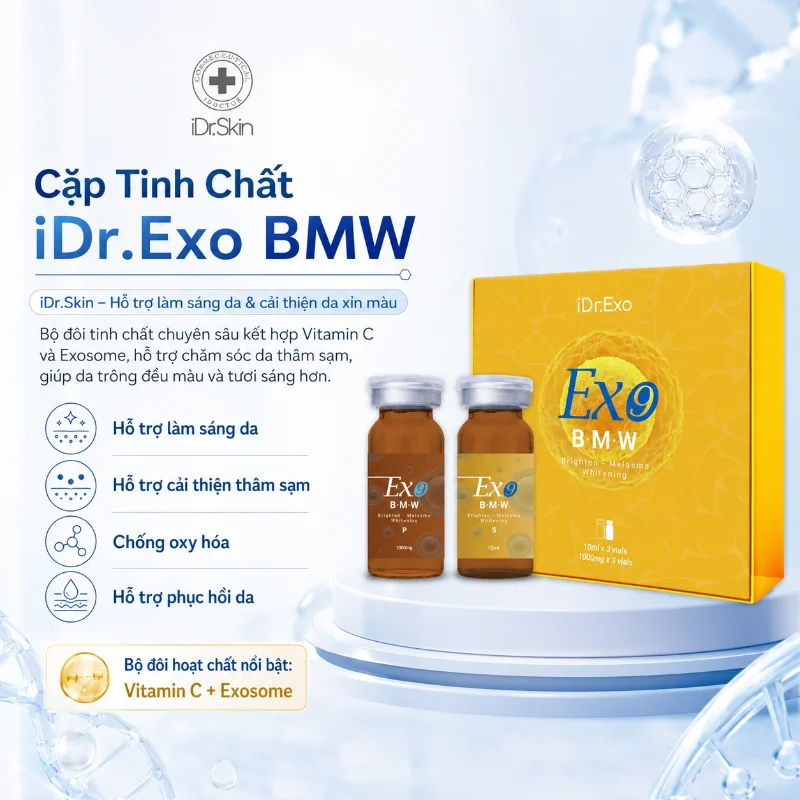 Cặp Tinh Chất Mờ Nám iDr.Skin iDr.Exo BMW Powder & Solution – Dưỡng Sáng, Phục Hồi Da
