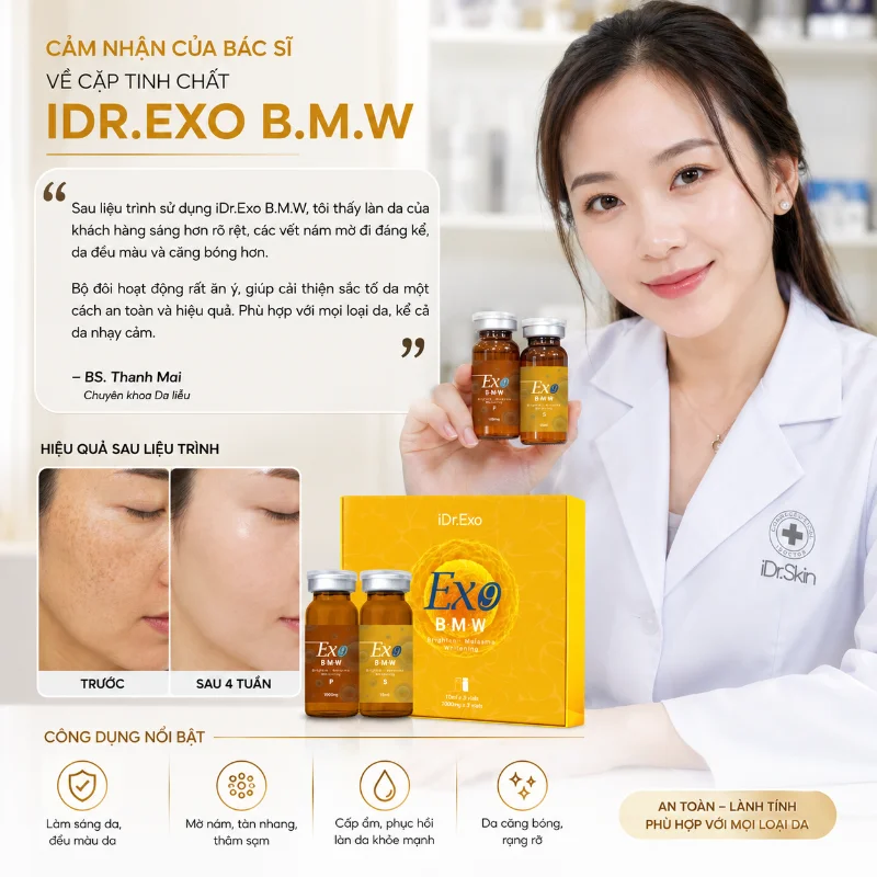 Cặp Tinh Chất Mờ Nám iDr.Skin iDr.Exo BMW Powder & Solution – Dưỡng Sáng, Phục Hồi Da