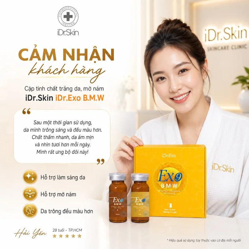Cặp Tinh Chất Mờ Nám iDr.Skin iDr.Exo BMW Powder & Solution – Dưỡng Sáng, Phục Hồi Da