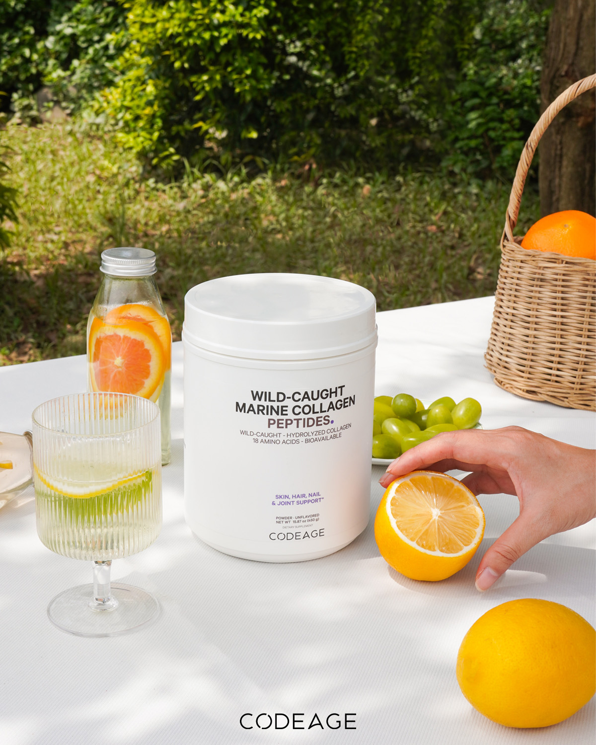 Collagen cá tuyết đại dương đẹp da Codeage Wild Caught Marine Collagen Peptides 450g