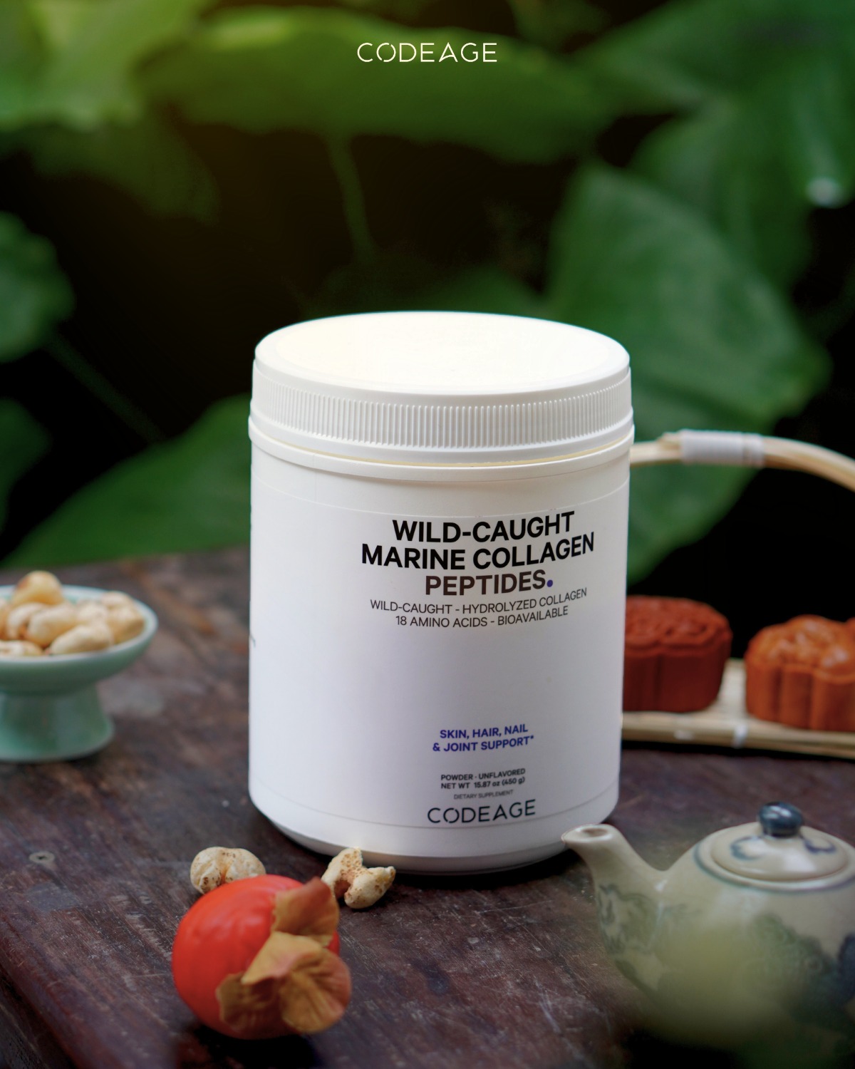 Collagen cá tuyết đại dương đẹp da Codeage Wild Caught Marine Collagen Peptides 450g
