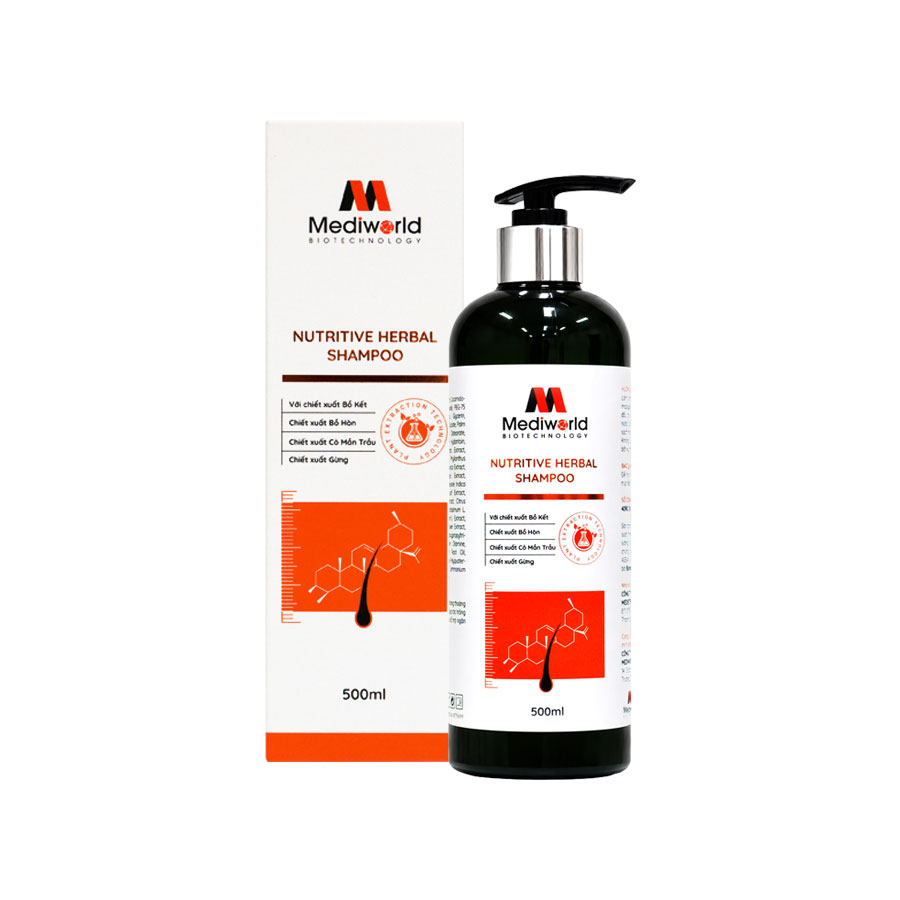 Dầu Gội Thảo Dược Dưỡng Tóc Mềm Mượt Nutritive Herbal Shampoo Mediworld 500ml
