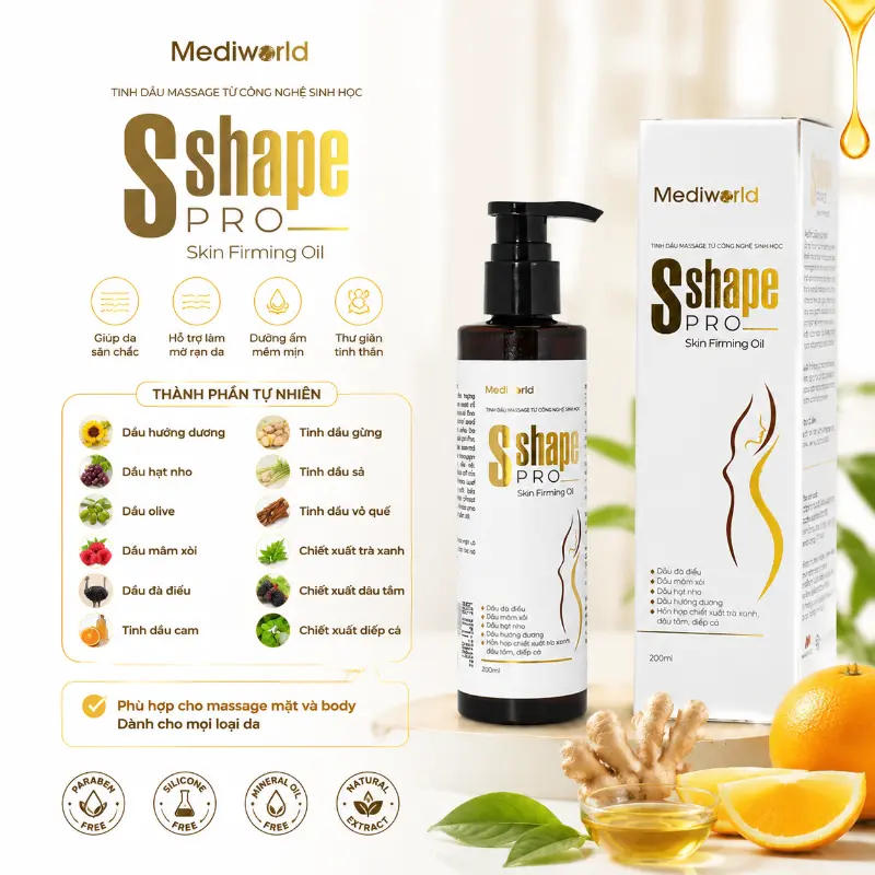 Dầu massage giảm mỡ Mediworld S Shape Pro Skin Firming Oil