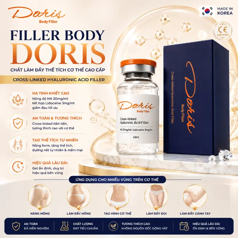 Chất Làm Đầy Doris Body Hàn Quốc – Tạo khối ngực, mông, bàn tay & bàn chân an toàn