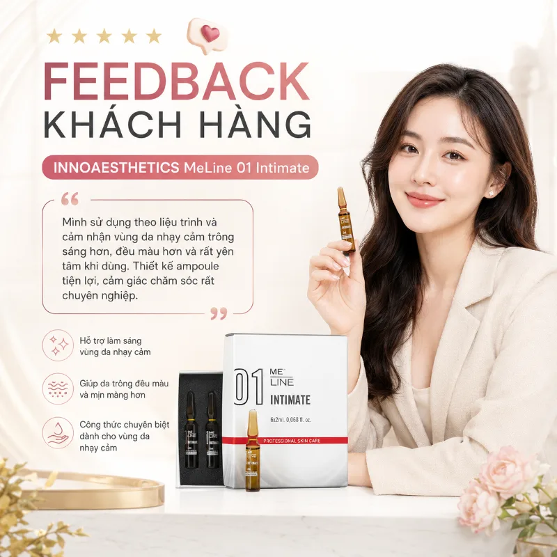 Dung Dịch Peel Hỗ Trợ Mờ Thâm Vùng Nhạy Cảm INNOAESTHETICS MeLine 01 Intimate 1 Ống Chính Hãng