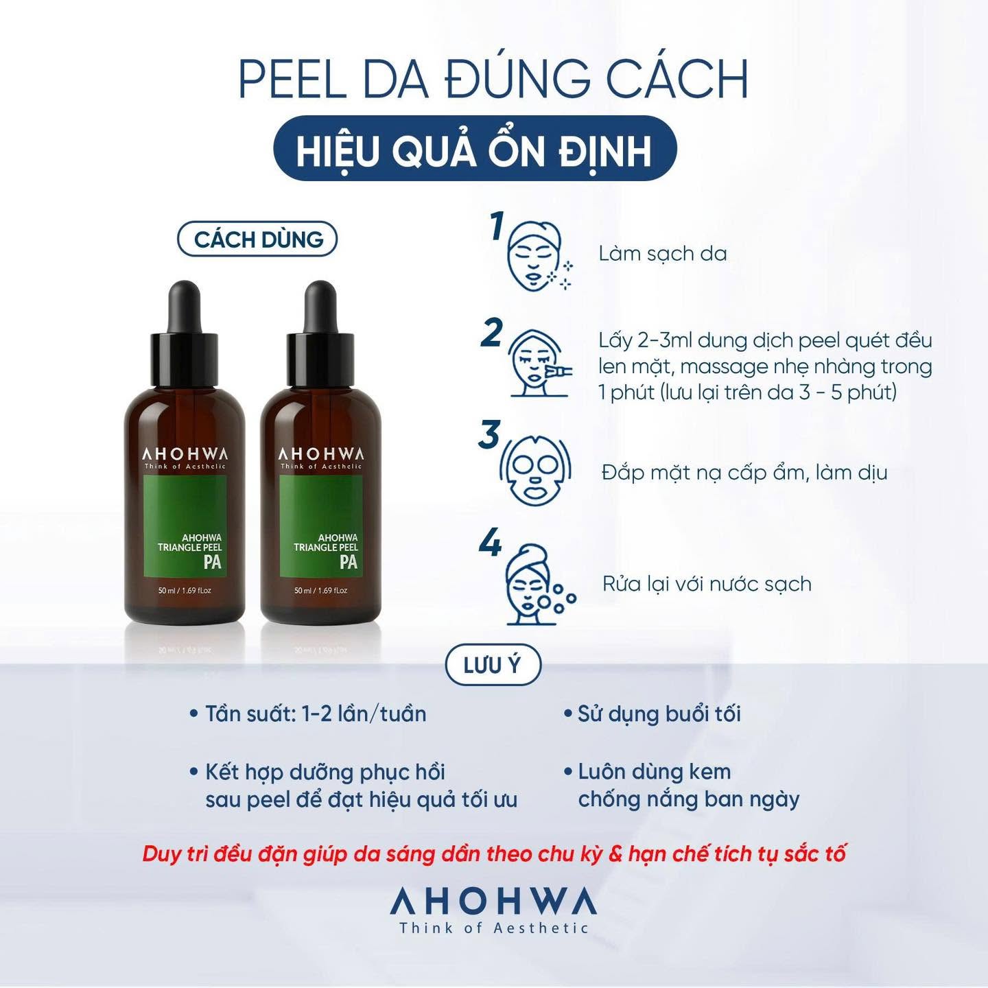 Dung dịch peel dành cho mọi loại da Ahohwa Triangle Peel Pa