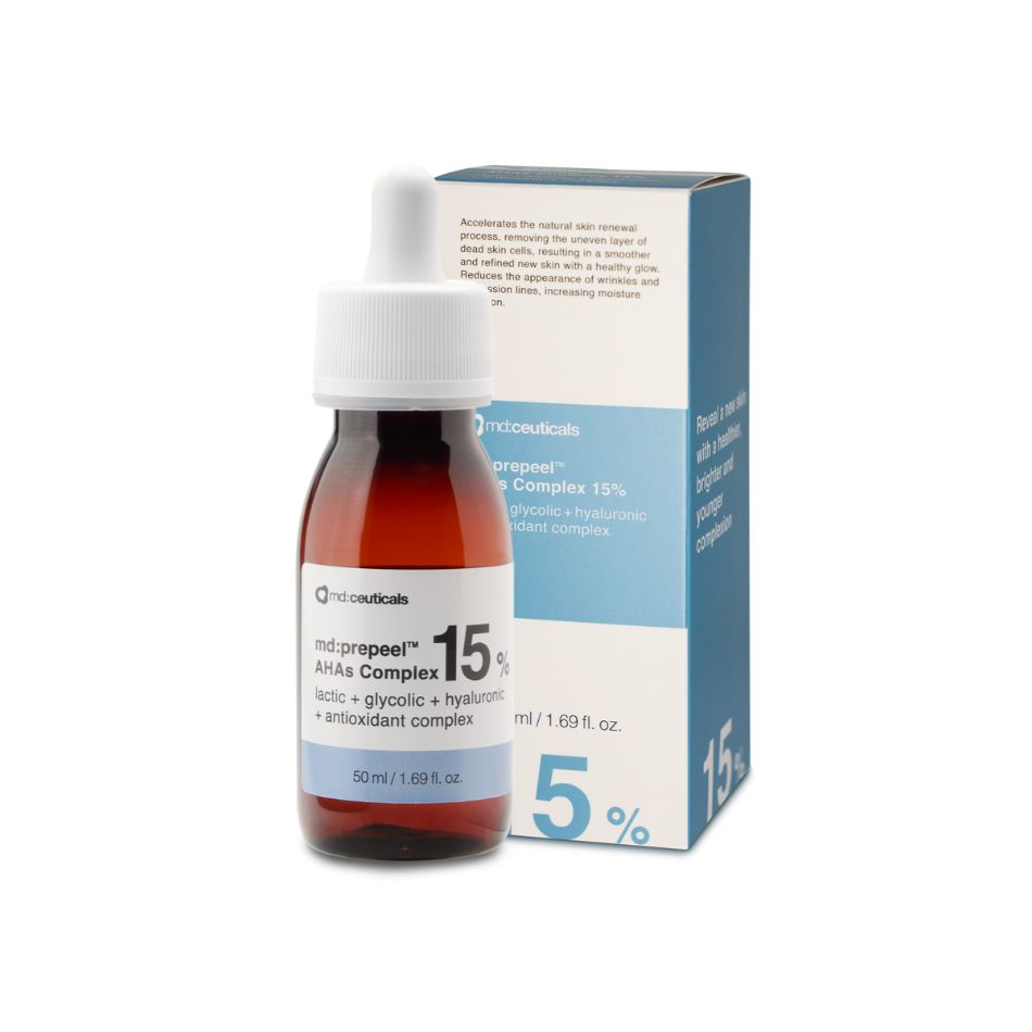 Dung dịch peel trắng sáng căng bóng da Md:Ceuticals Md:Prepeel Ahas Complex 15%