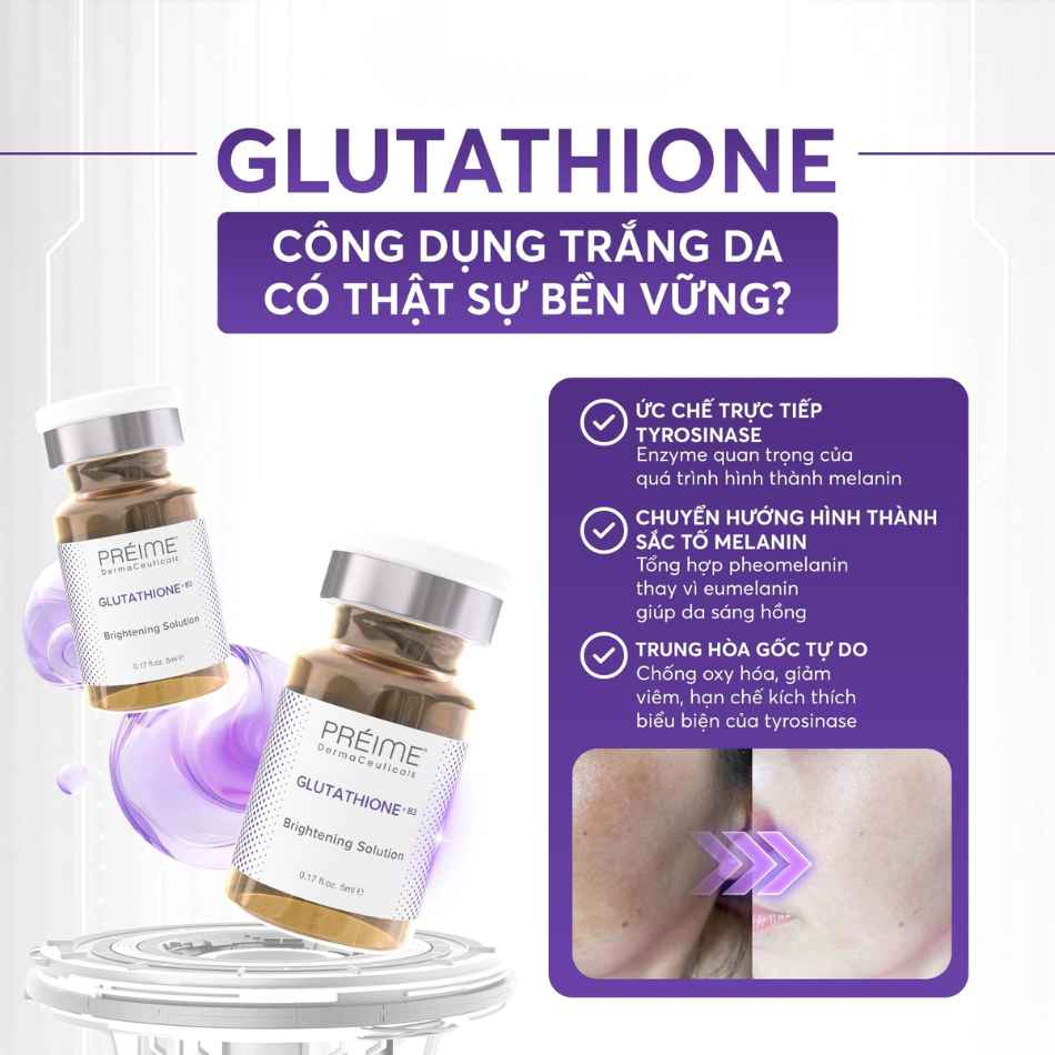 Dung dịch sáng da cải thiện nám Préime DermaCeuticals Glutathione Brightening Solution