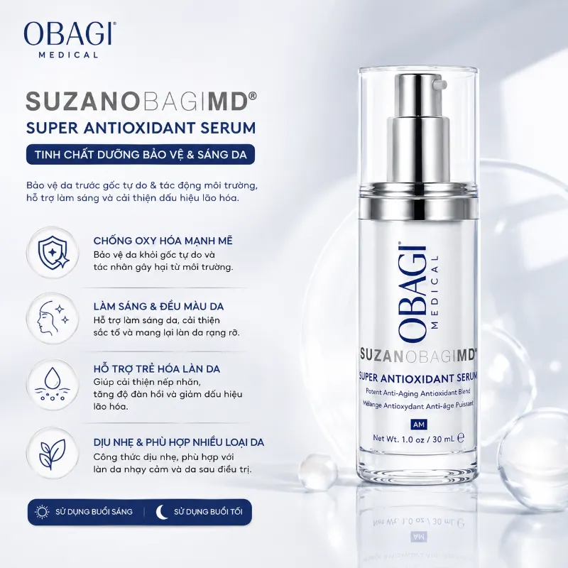 Dưỡng Chất Bảo Vệ Và Dưỡng Sáng Da Obagi SUZANOBAGIMD® Super Antioxidant Serum 30ml