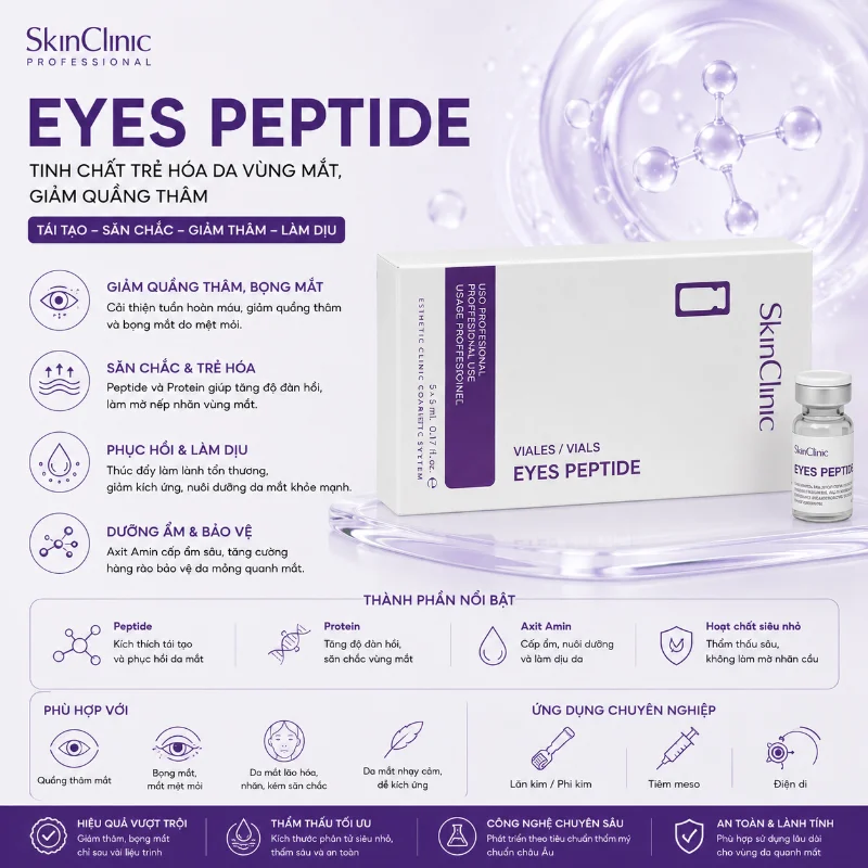EYES PEPTIDE MESO SKINCLINIC - TINH CHẤT TRẺ HÓA DA VÙNG MẮT, GIẢM QUẦNG THÂM