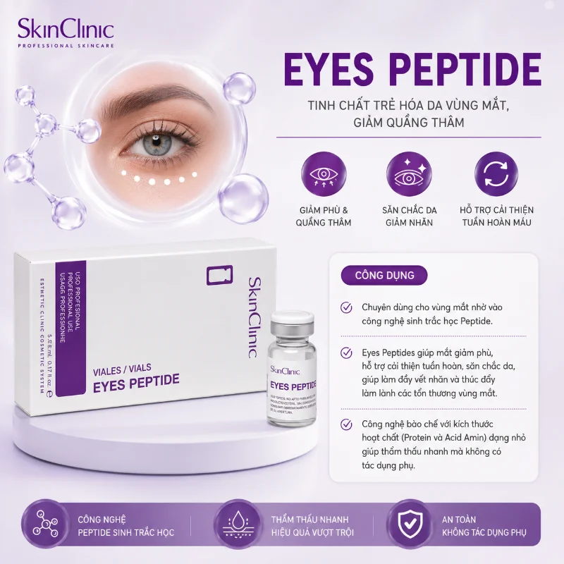 EYES PEPTIDE MESO SKINCLINIC - TINH CHẤT TRẺ HÓA DA VÙNG MẮT, GIẢM QUẦNG THÂM