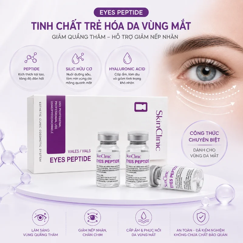 EYES PEPTIDE MESO SKINCLINIC - TINH CHẤT TRẺ HÓA DA VÙNG MẮT, GIẢM QUẦNG THÂM