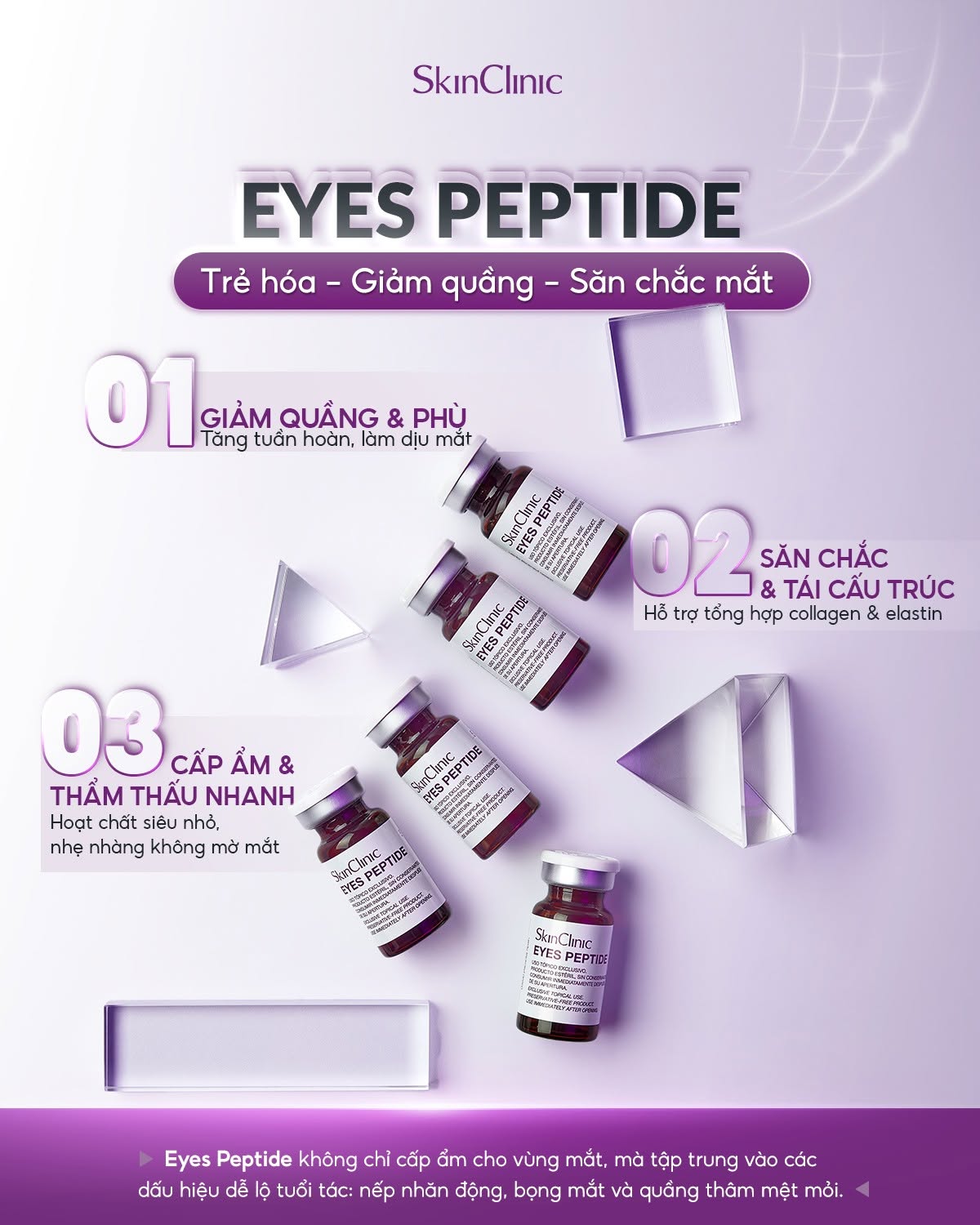 EYES PEPTIDE MESO SKINCLINIC - TINH CHẤT TRẺ HÓA DA VÙNG MẮT, GIẢM QUẦNG THÂM