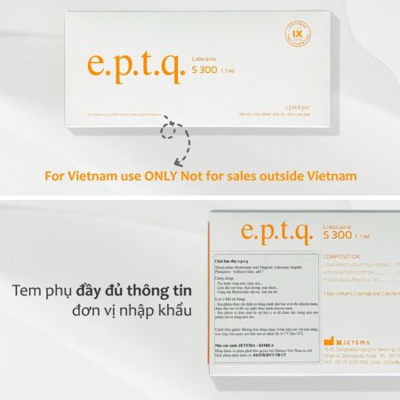 Filler EPTQ S300 (Trung): Tiêm tạo hình môi. Tiêm làm đầy các vùng Rãnh, Má baby.