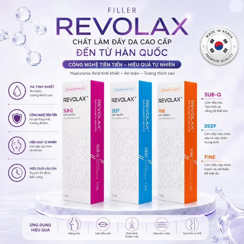 Chất Làm Đầy Revolax Hàn Quốc cao cấp, trẻ hóa và định hình khuôn mặt