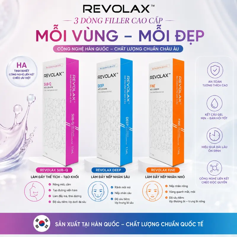 Chất Làm Đầy Revolax Hàn Quốc cao cấp, trẻ hóa và định hình khuôn mặt