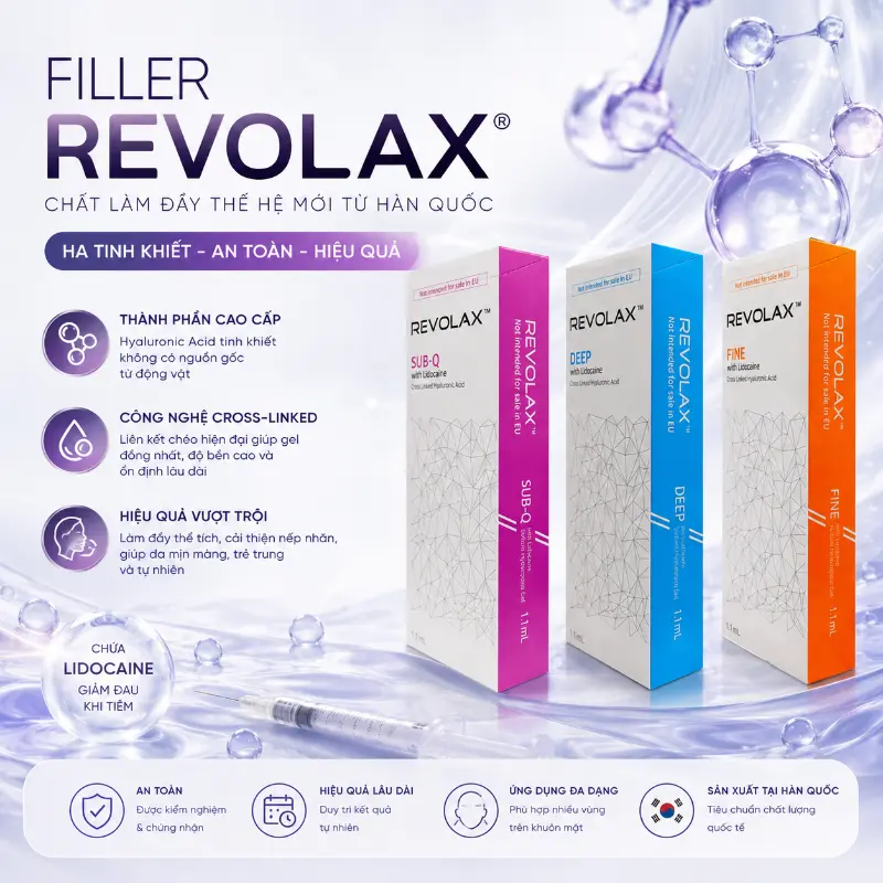 Chất Làm Đầy Revolax Hàn Quốc cao cấp, trẻ hóa và định hình khuôn mặt