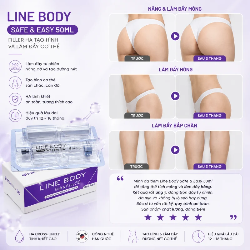 Filler cải thiện đường nét cơ thể Line Body Safe & Easy 50ml