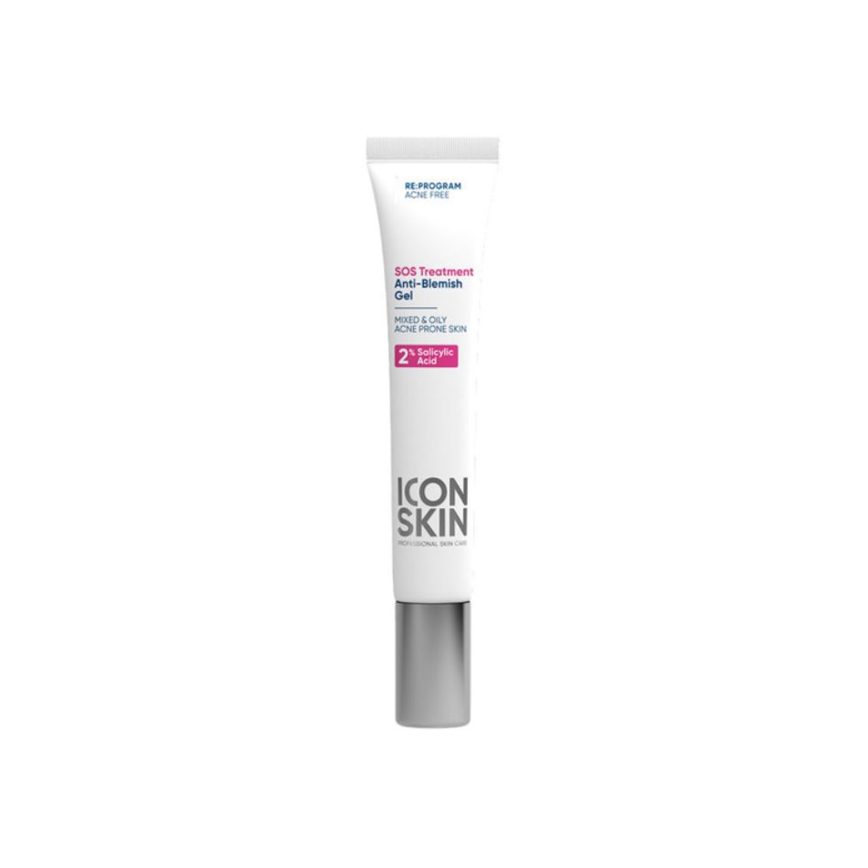 Gel chấm mụn dành cho da dầu, da hỗn hợp Icon Skin SOS Treatment Anti-Blemish Gel