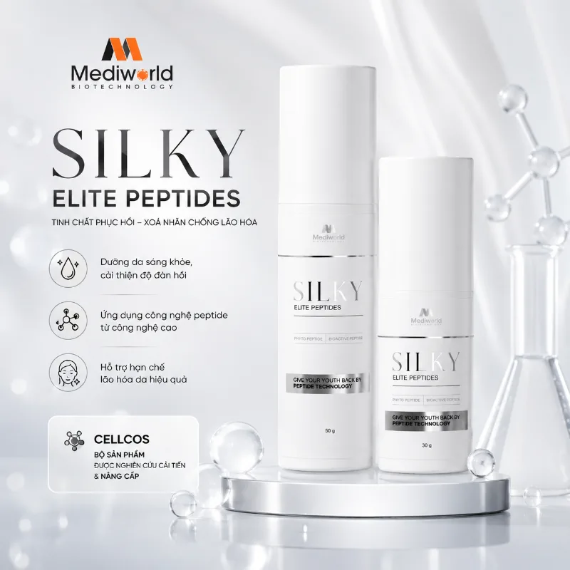 Gel dưỡng ẩm căng bóng, hạn chế lão hóa Mediworld Silky Elite Peptide