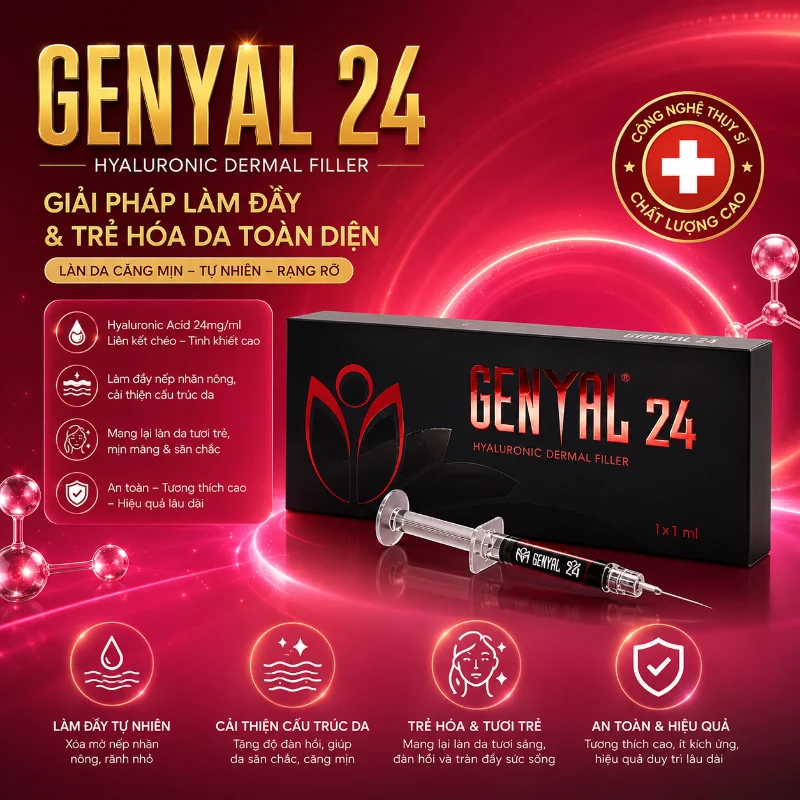 Chất Làm Đầy Genyal 24 1ml Tạo Đường Nét, Phục Hồi Thiếu Hụt Thể Tích
