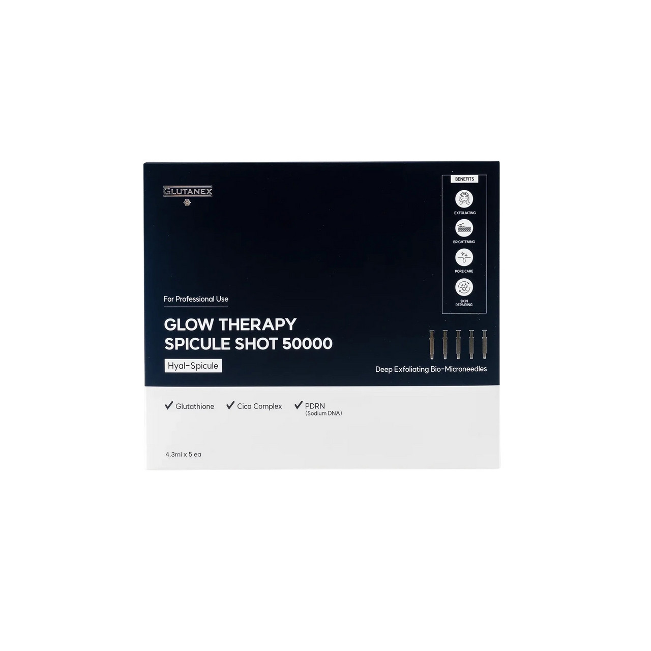 Tinh chất Tái Tạo Da Với Công Nghệ Vi Kim Sinh Học Glutanex Glow Therapy Spicule Shot 50000