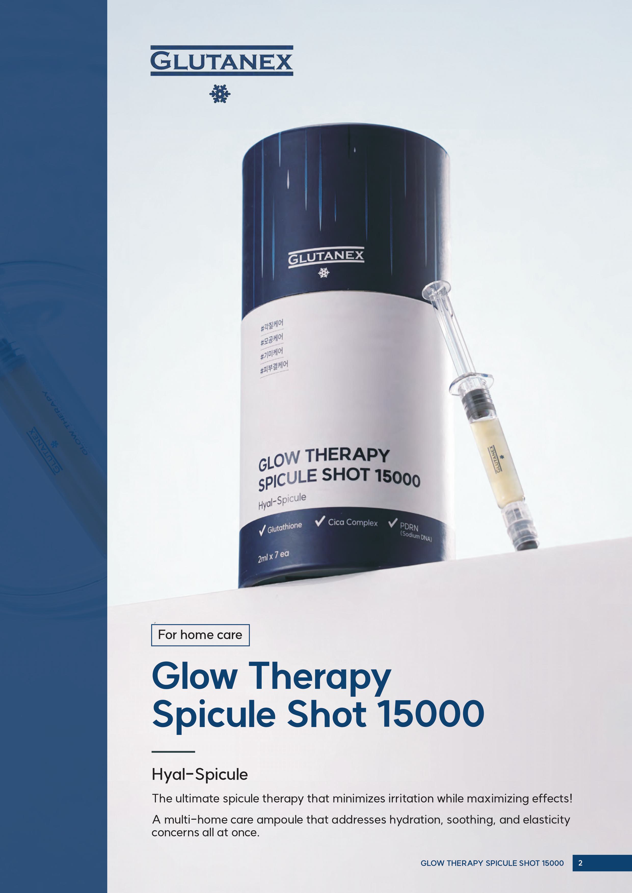 Tinh chất Tái Tạo Da Với Công Nghệ Vi Kim Sinh Học Glutanex Glow Therapy Spicule Shot 50000